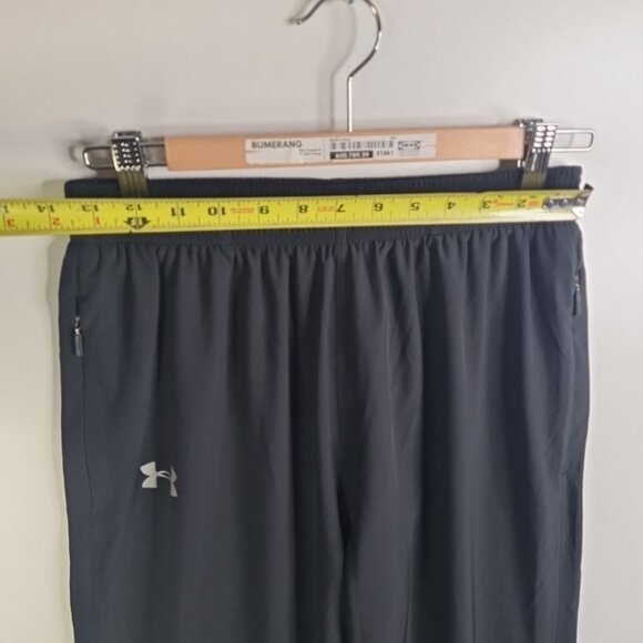 Under Armour Men's Fitted Coupe Pants Black Running Athletic Zip Size M - Picture 5 of 12